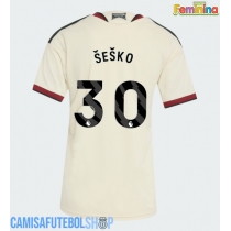 Camisa de time de futebol Manchester United Benjamin Sesko #30 Replicas 3º Equipamento Feminina 2026-27 Manga Curta